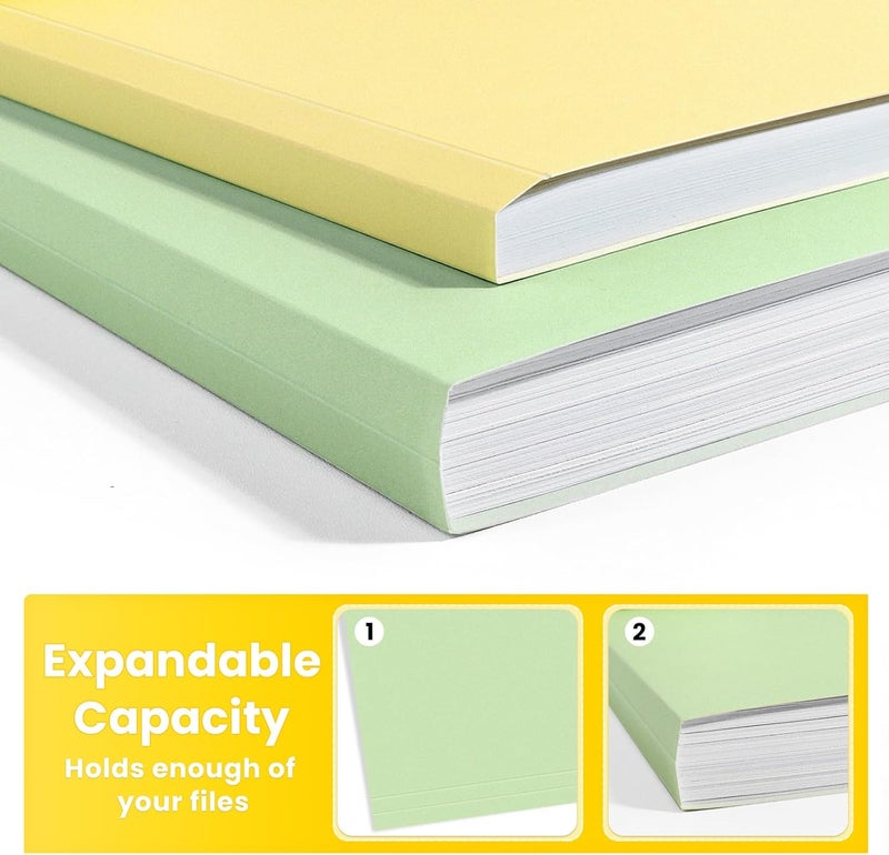 SUNEE File Folders, 30 Pack Manilla Folders 8.5 x 11, 10 Colors Folder Office Organization Home School Folders for Documents Files Paper - Image 5